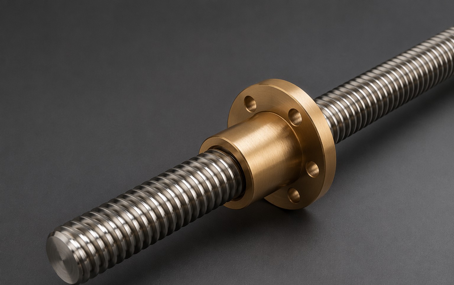 Lead screw with brass nut